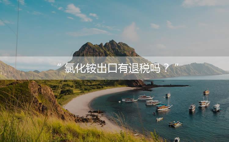 氯化銨出口有退稅嗎？